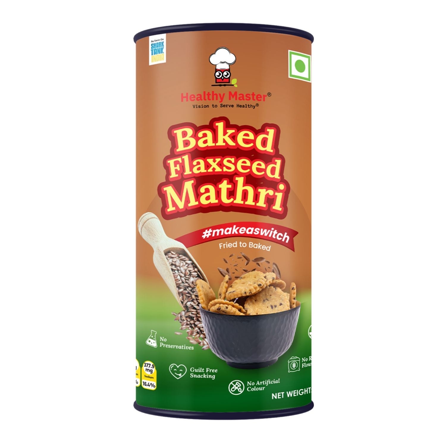 Wheat Mathri - Baked with Flax Seeds
